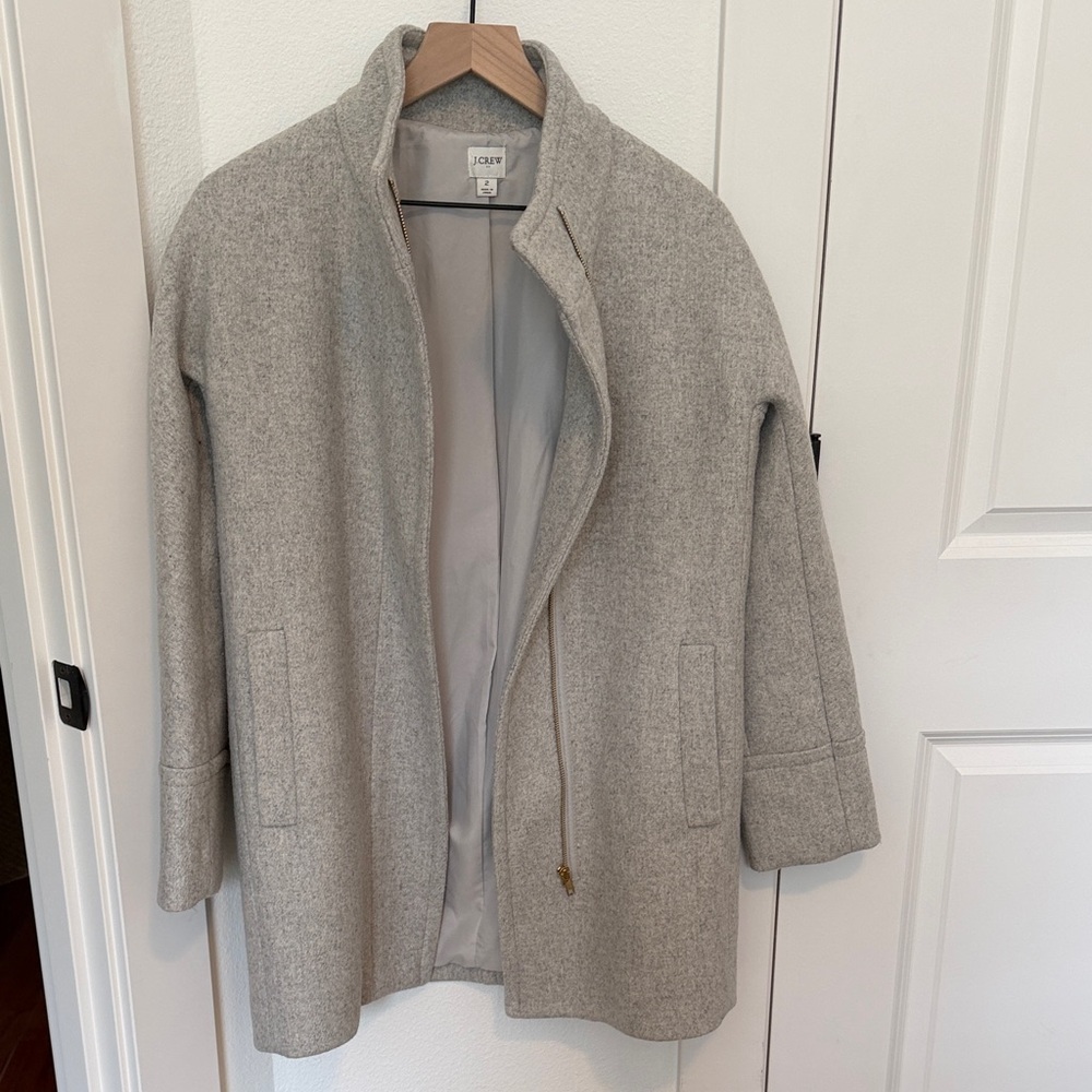 J. Crew Factory Heather Gray Trench Coat